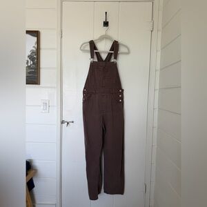 Free People Chocolate Brown Ziggy Overalls